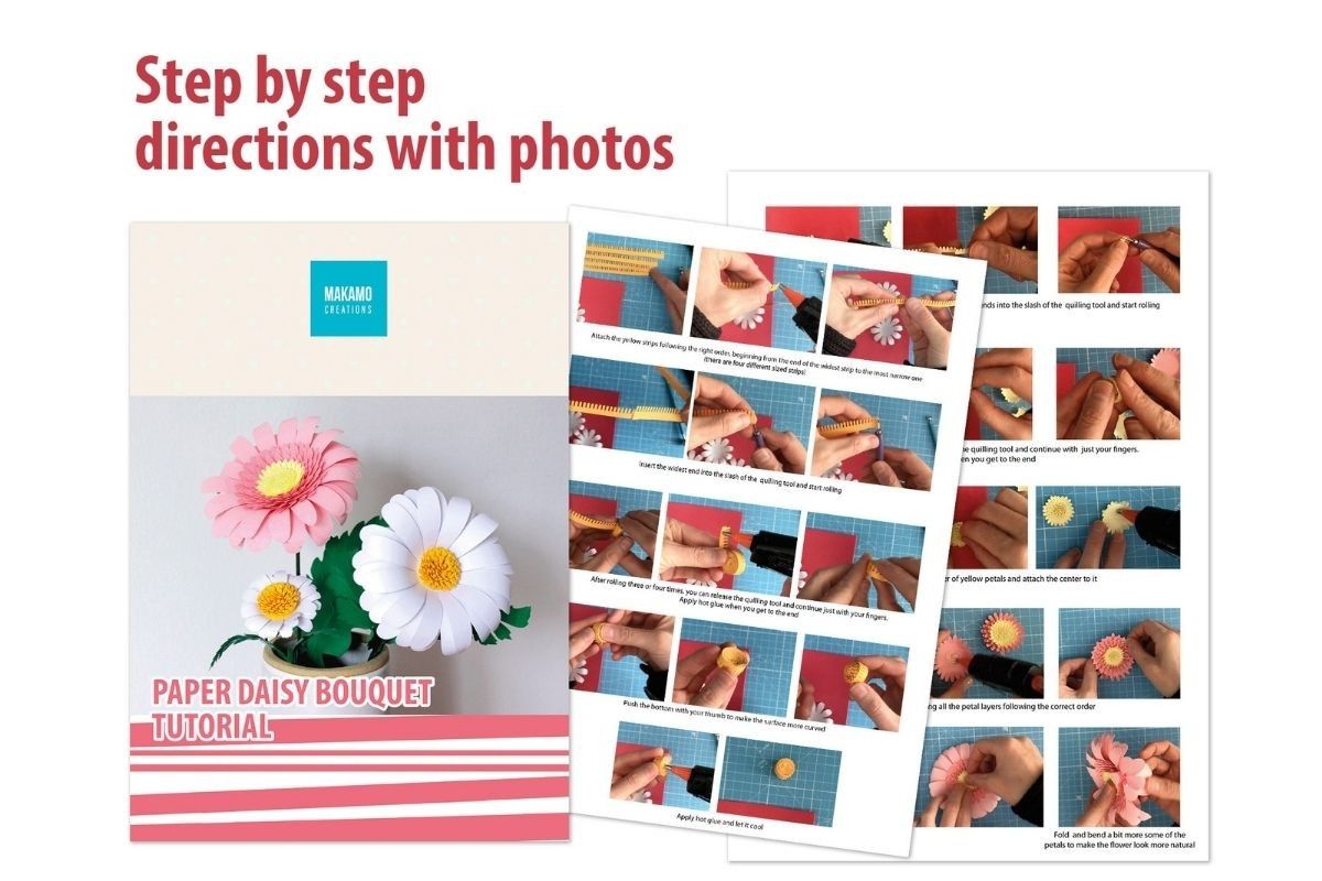 Beautiful 3D Daisy Paper Flowers for Crafting